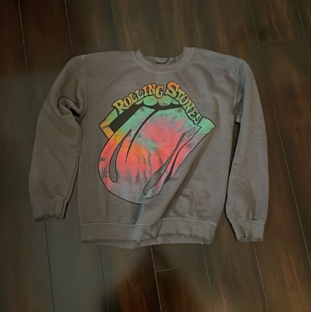 MadeWorn Gray Rolling Stones Sweatshirt XS